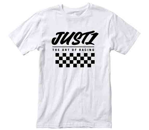 REMERA JUST 1 RETRO FLAG BLANCA TALLE L [J00008]